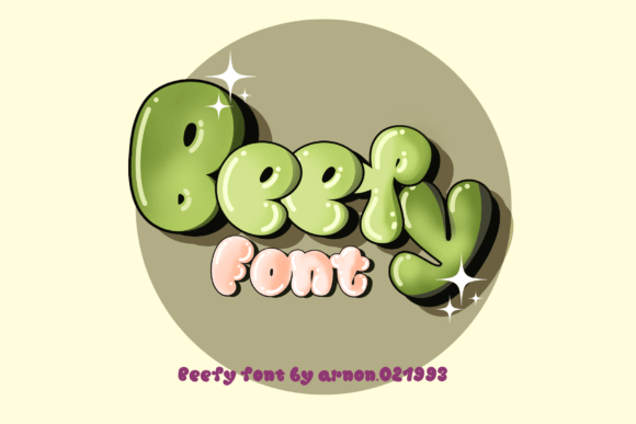 Beefy Font: Cute & Bubbly Display Fonts for Crafters