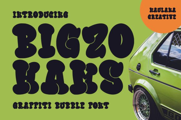 Bigzo Hams Display Font for Whimsical Campaign Graphics