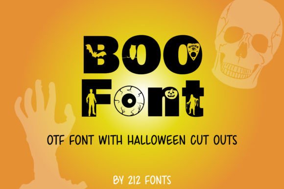 Boo Font: A Playful Display Typeface with Halloween Cutouts