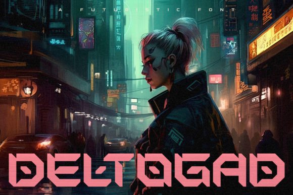 Deltogad Font: Bold Futuristic Display Typeface for Crafters