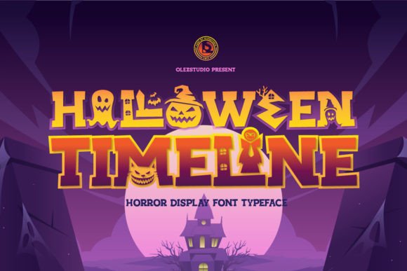 Halloween Timeline Font: A Playful Display Typeface for Makers