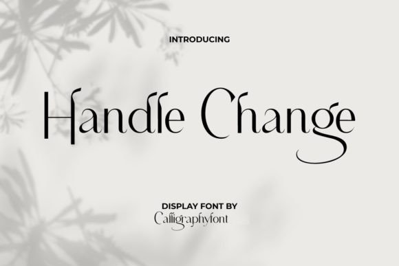 Handle Change Font: A Distinctive Display Typeface for Digital Designers