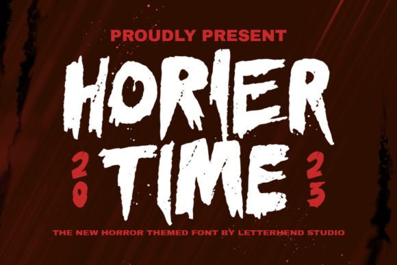 Horier Time: A Bloody Horror Display Font for Web Designers