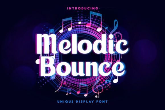 Melodic Bounce Font: A Modern Display Typeface with Rhythm and Warmth