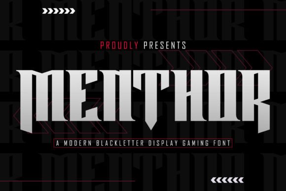 Menthor: A Blackletter Display Font for Bold Digital Branding