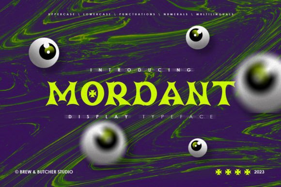 Mordant Display Font: Sharp Angles for Wild Handmade Designs