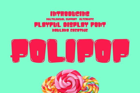 Polipop Display Font for Playful Editorial Design