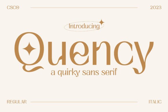 Quency: A Whimsical Display Font for Editorial Design