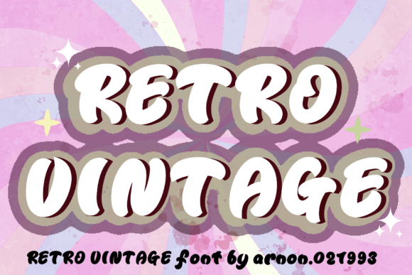 Retro Vintage: A Whimsical Display Font for Trendy Visuals