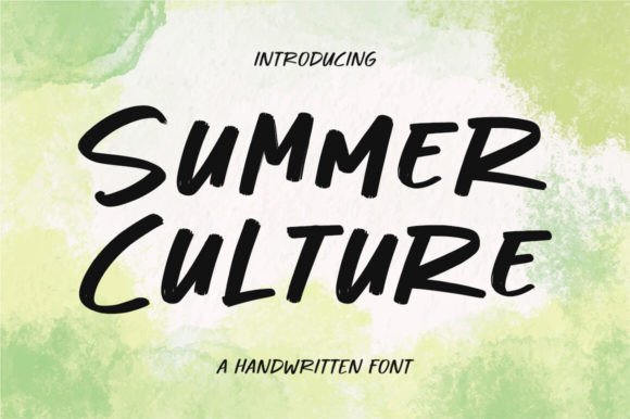 Summer Culture: A Delicate Handwritten Display Font