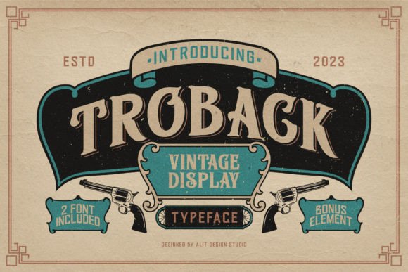Troback Vintage Display Font for Handmade Creators