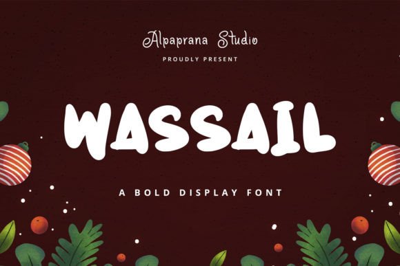 Wassail Display Font for Creative Publishing