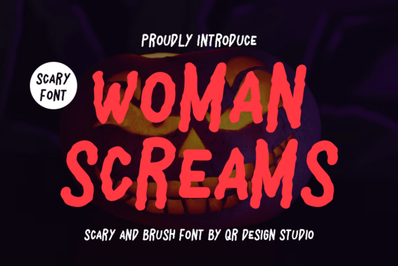Woman Screams Display Font for Bold Digital Branding
